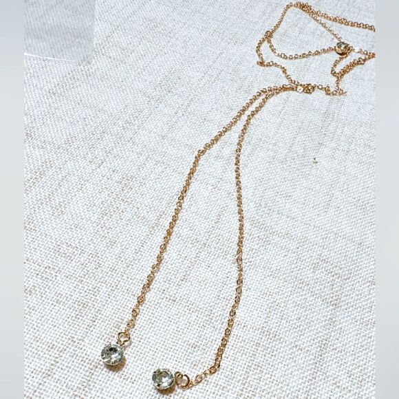 Diamond drop necklace N523 - Picture 4 of 4